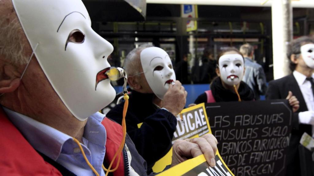Manifestación contra las clausulas suelo en Madrid