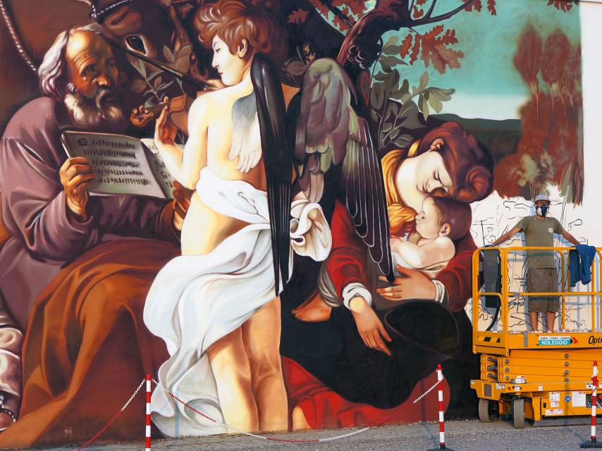 Uno de los grafitis del pintor Andrea Ravo.