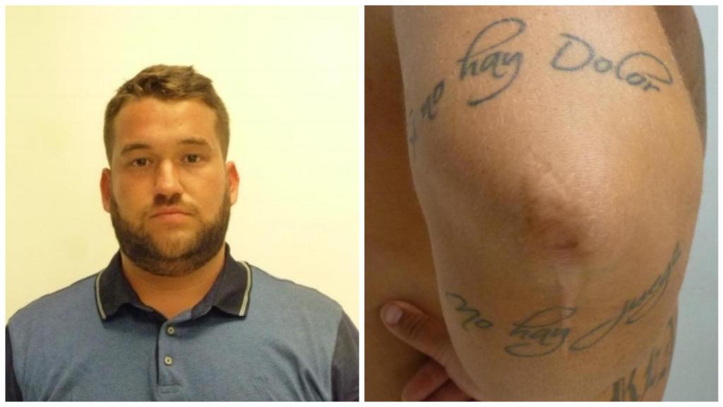 José Ángel Prenda tiene tatuado en el codo la frase Si no hay dolor, no hay juego.