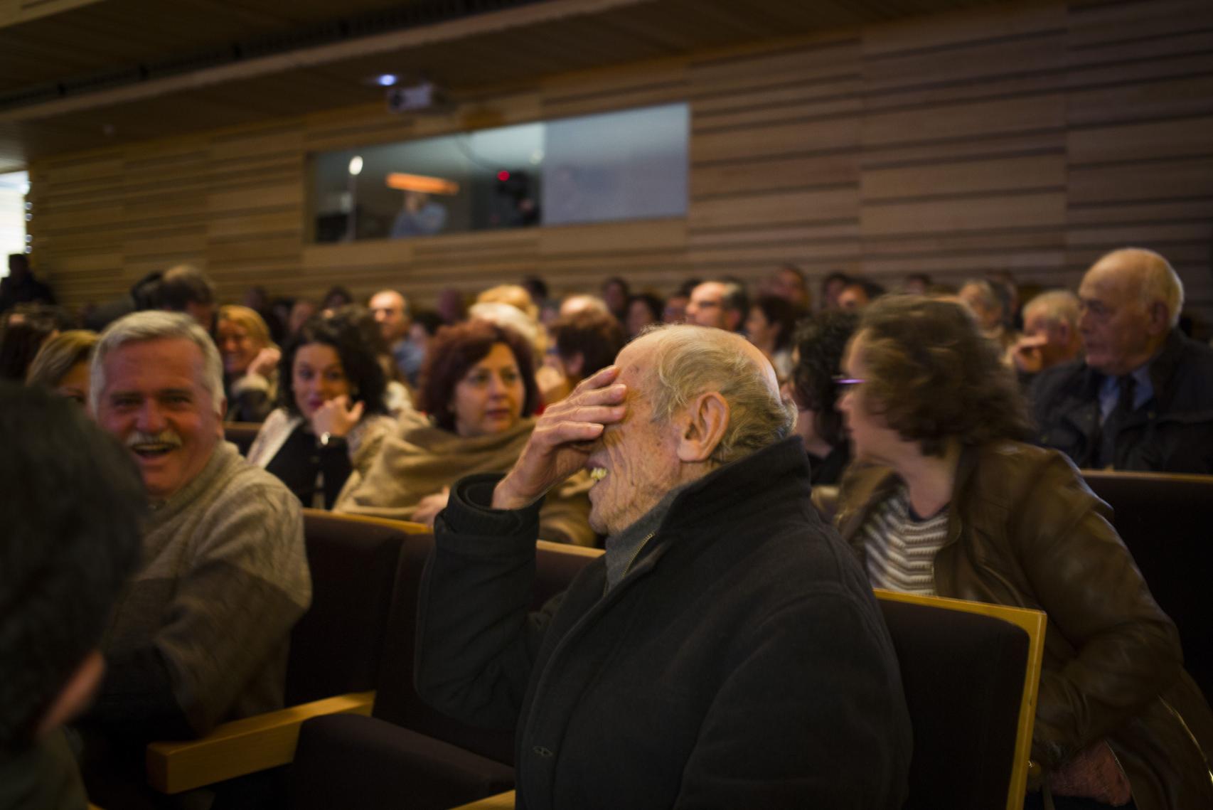 Manuel García Rodríguez, con 84 años, en el momento en que se sabe ganador de la primera haza en liza.