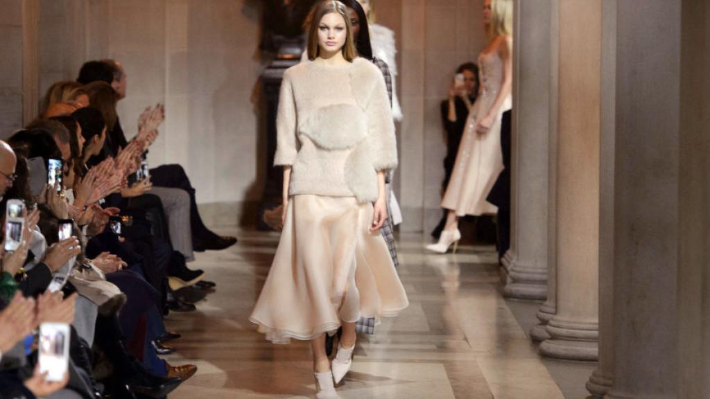 Uno de los diseños, durante la Semana de la Moda de Nueva York