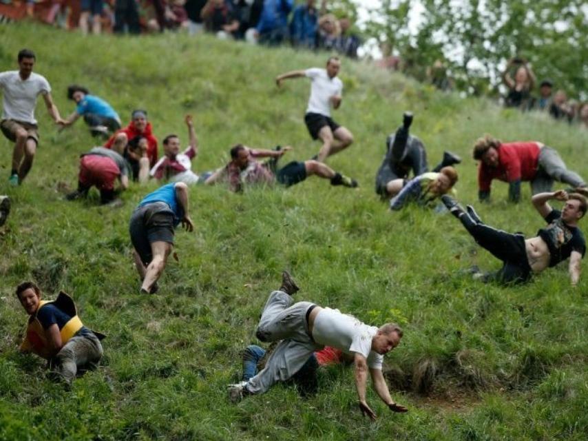 Festival del queso rodante.