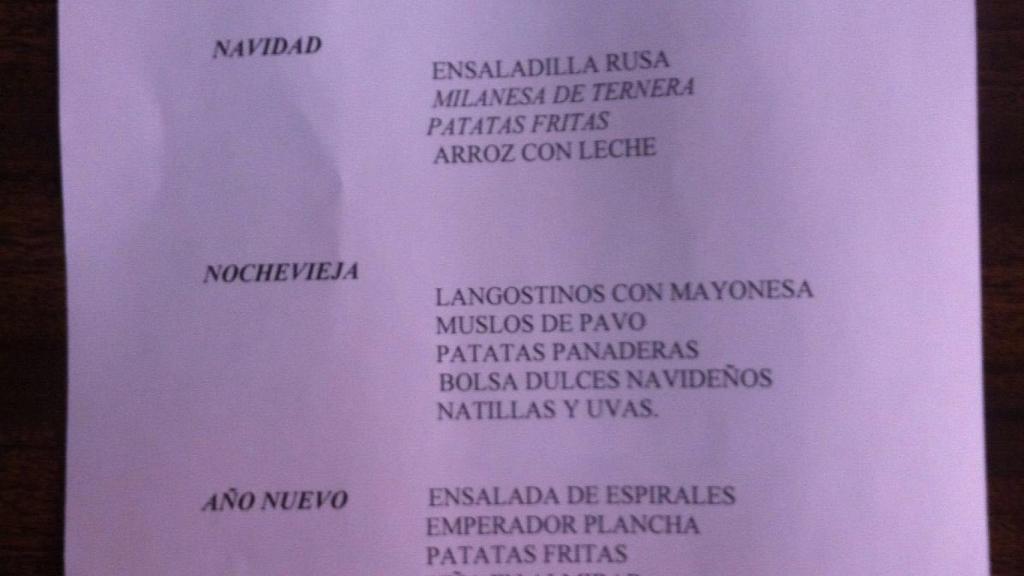 El menú de Navidad de las principales cárceles del país