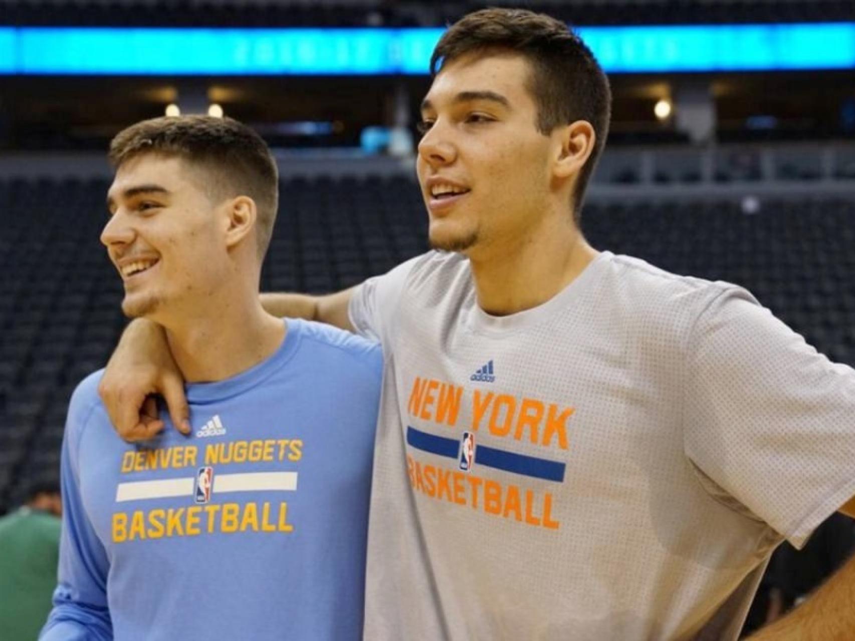 Los hermanos Hernangómez antes de su primer duelo en la NBA.
