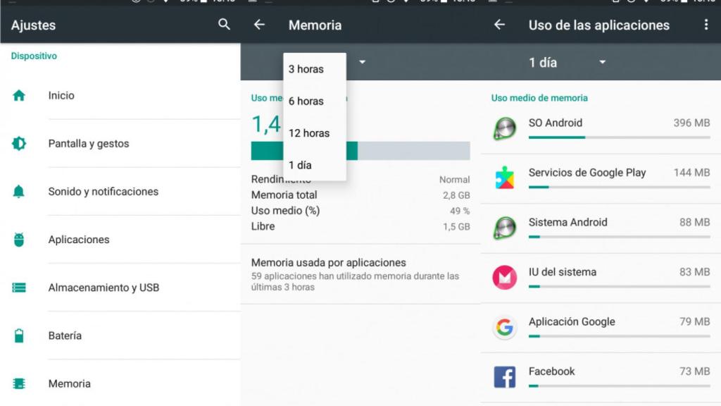 Así puedes ver el consumo de memoria RAM de tu Android