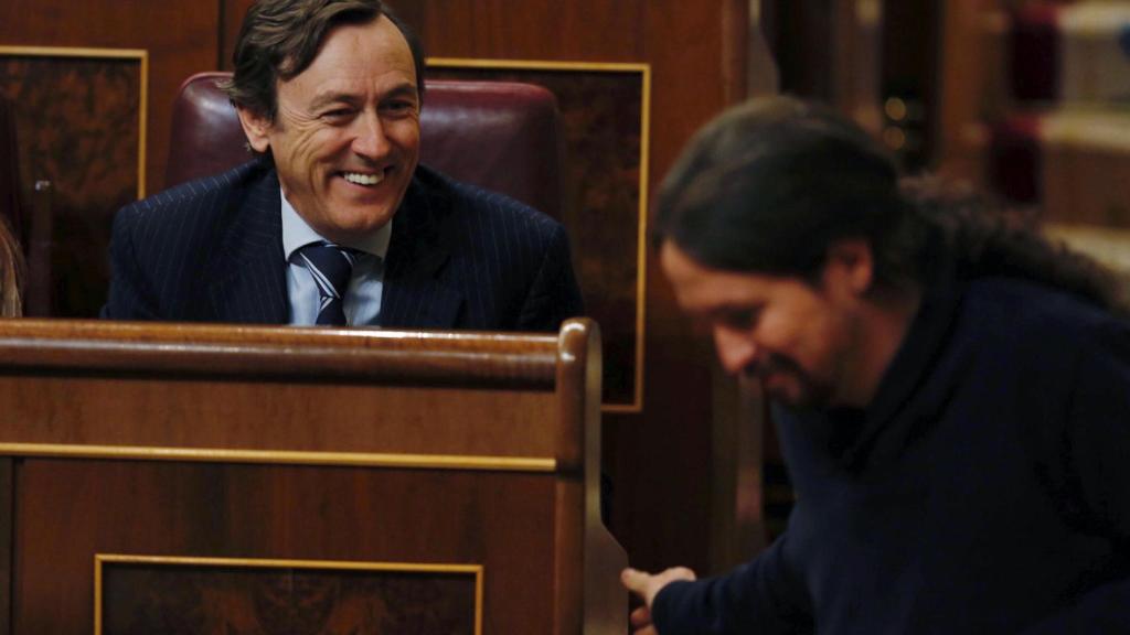 Hernando e Iglesias en el Congreso.