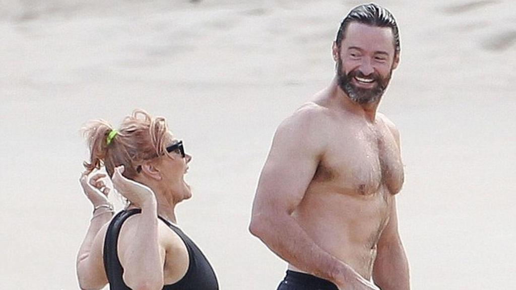 ugh Jackman y Deborra-Lee Furness en celebrando su aniversario en St. Barts