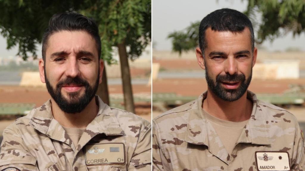 El comandante Carlos Pérez Amador y el sargento David Correa Bernardino.