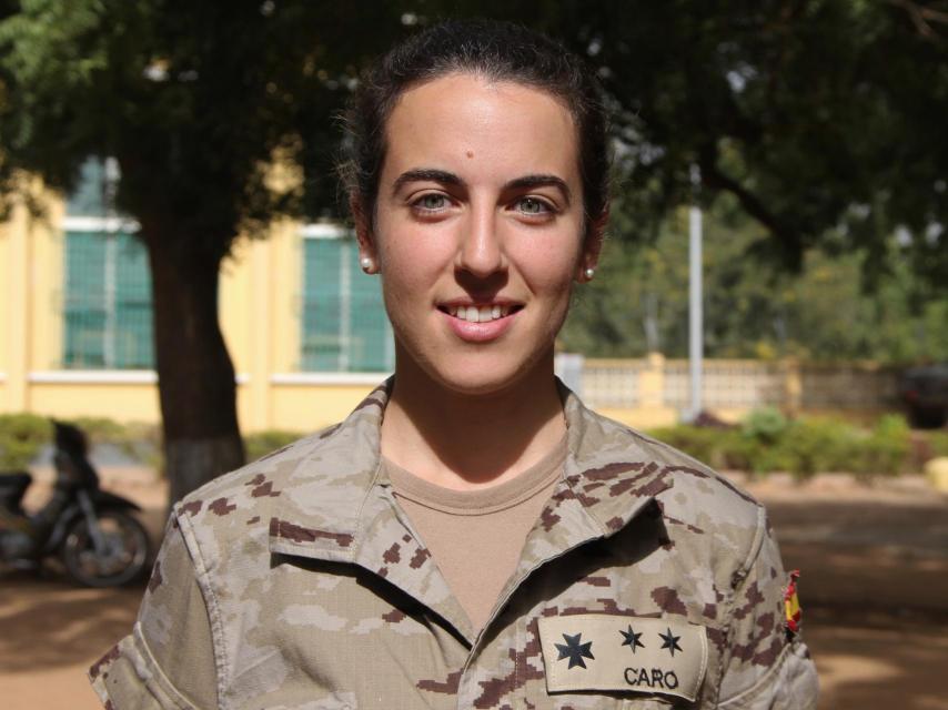 La teniente Sandra María Caro, destinada en la base militar de Koulikoro.