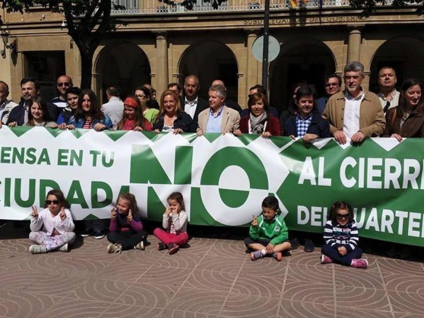 Una de las manifestaciones contra el cierre del Sancho Ramírez.
