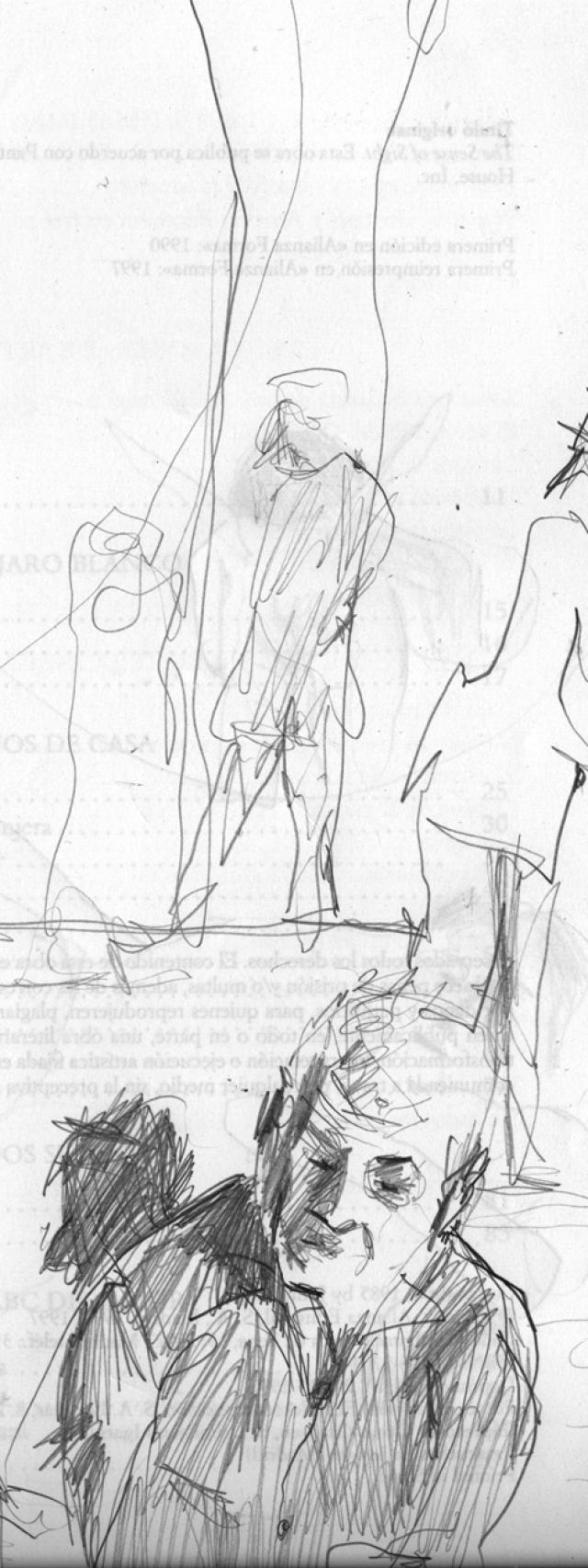 Retrato de John Berger, hecho por Leticia Ruifernández.