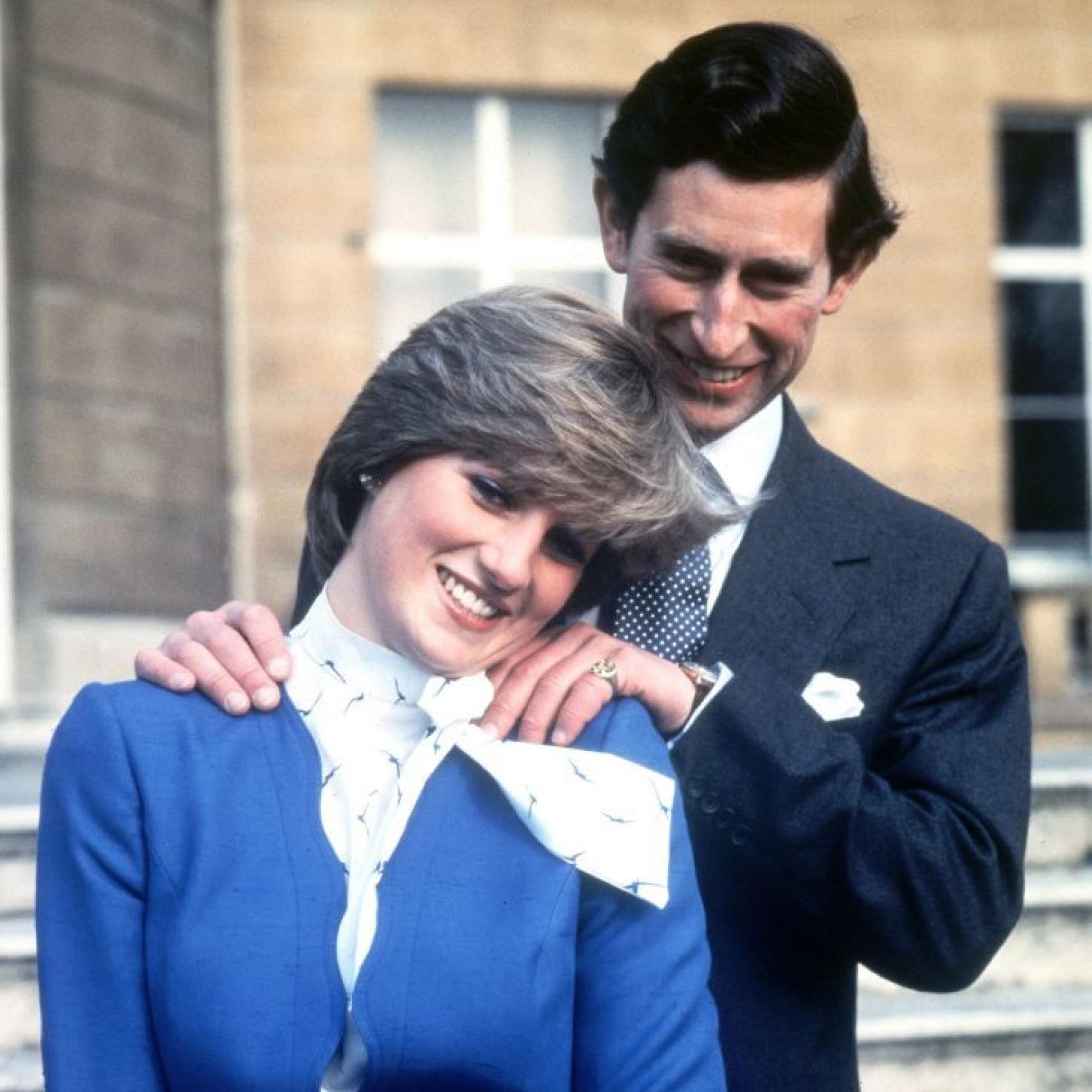 Los príncipes de Gales el día de la pedida de mano