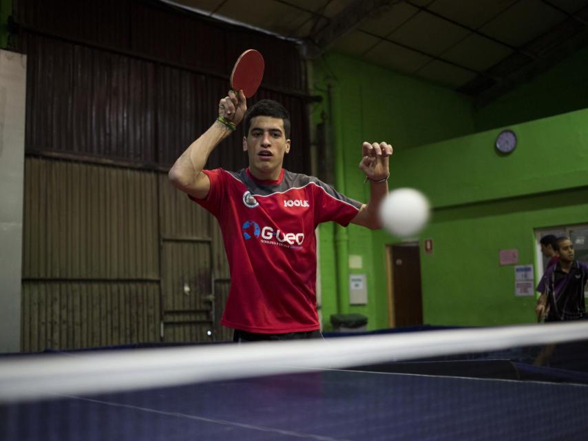 Gonzalo Rodríguez durante un entrenamiento en su club deportivo