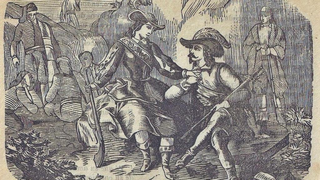 Grabado romántico de Serrallonga.