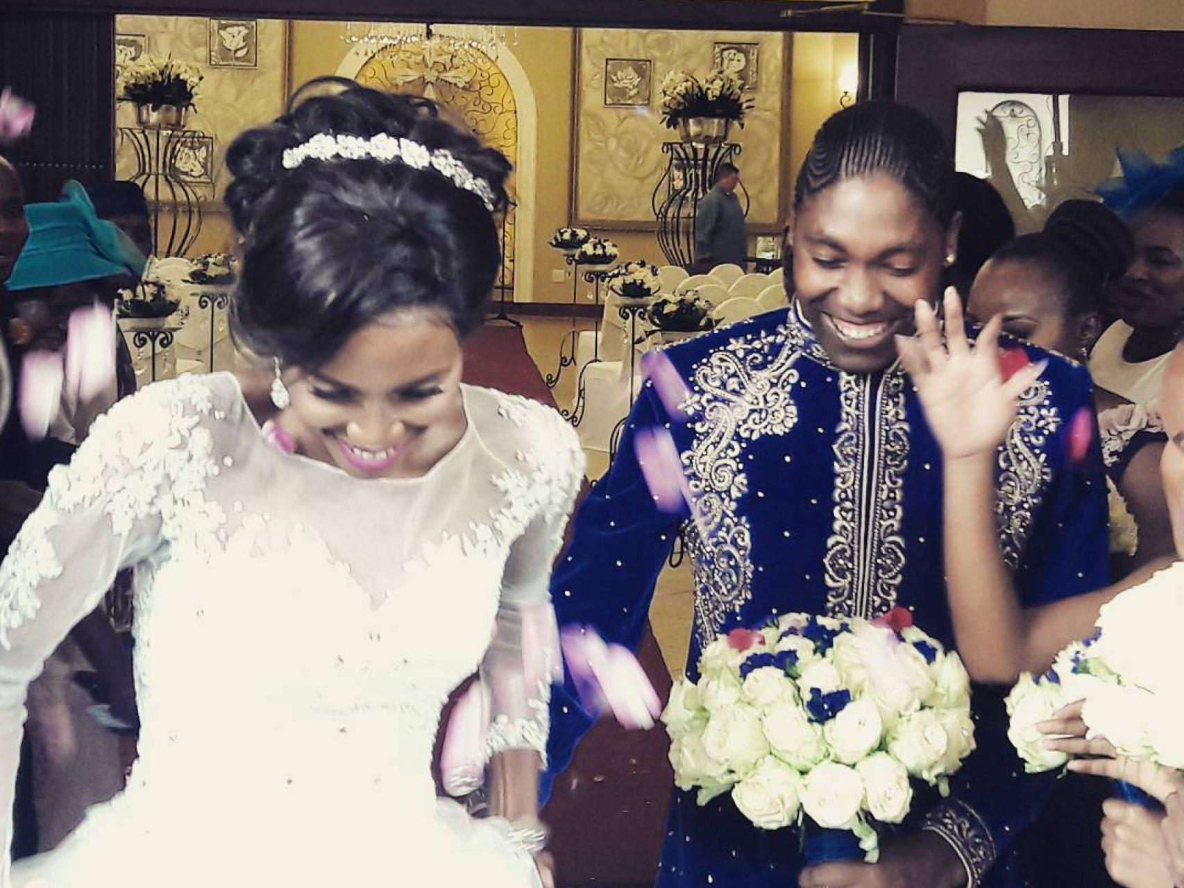 Instantánea de la boda civil de Caster Semenya.