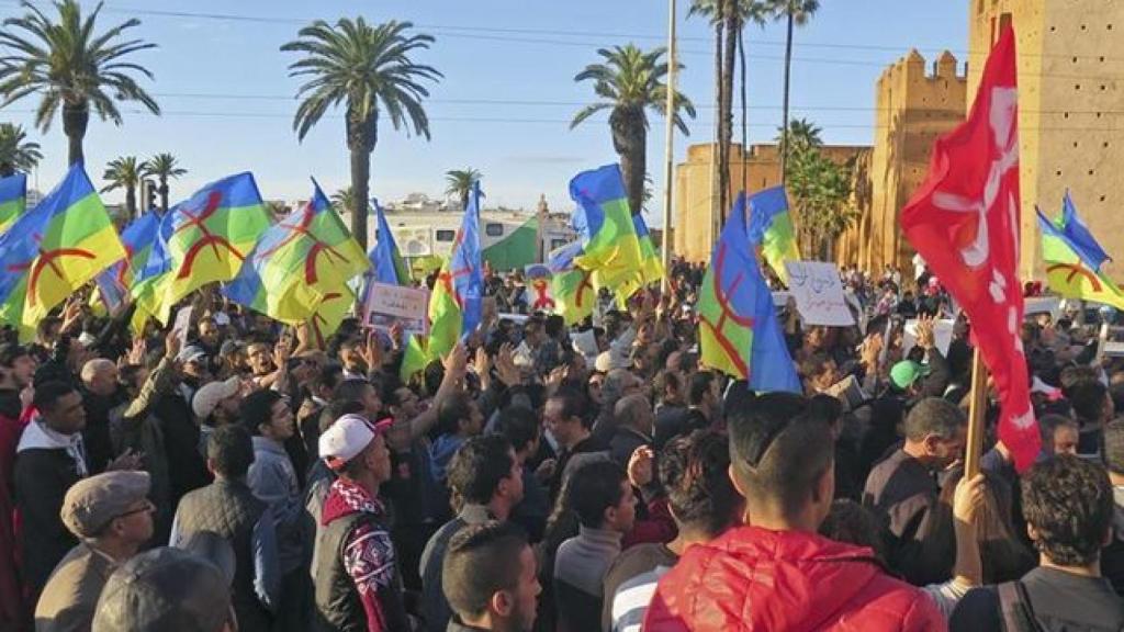 Protestas en las calles de Rabat