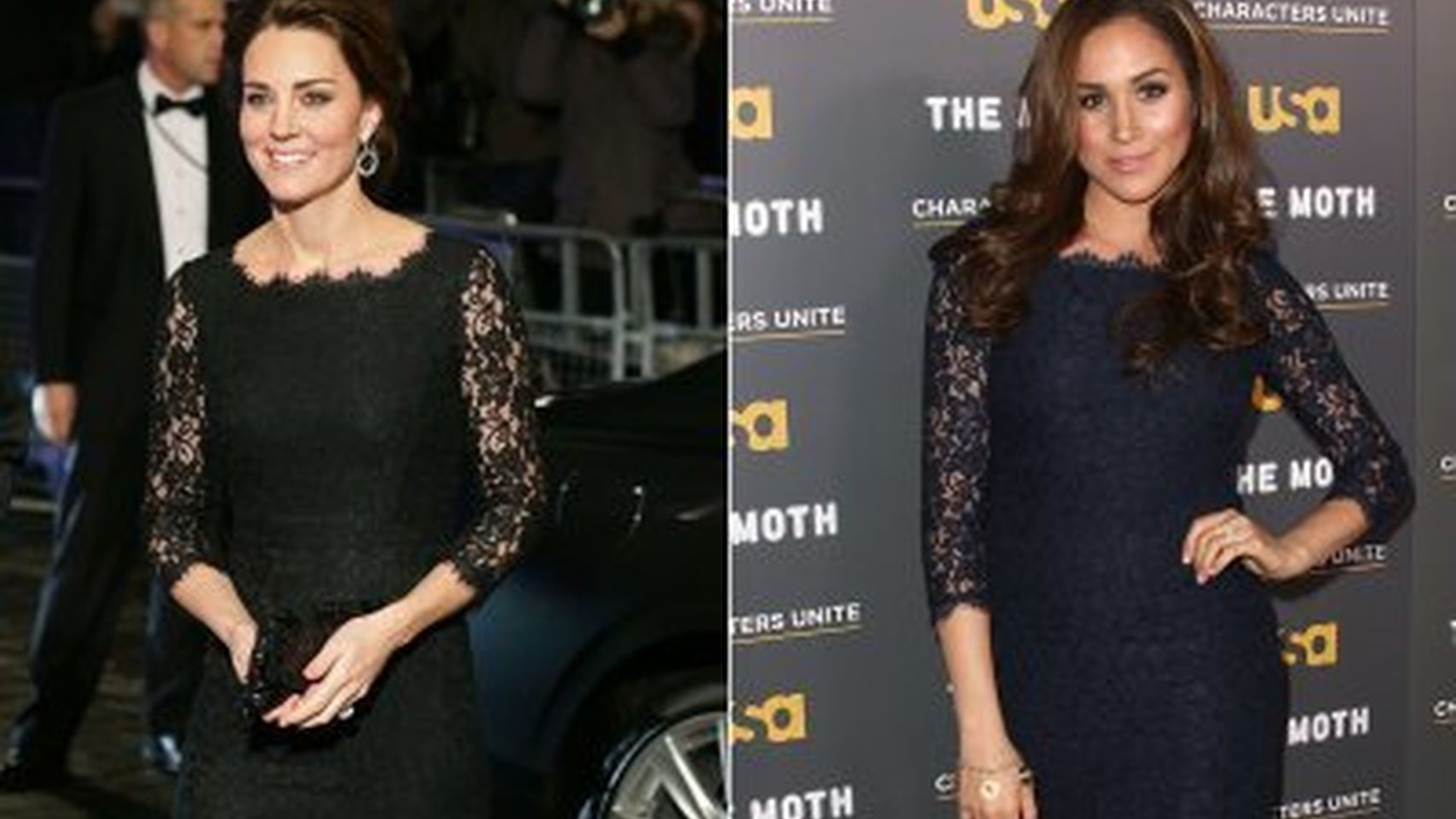 Kate Middleton y Meghan Markle con un vestido similar.