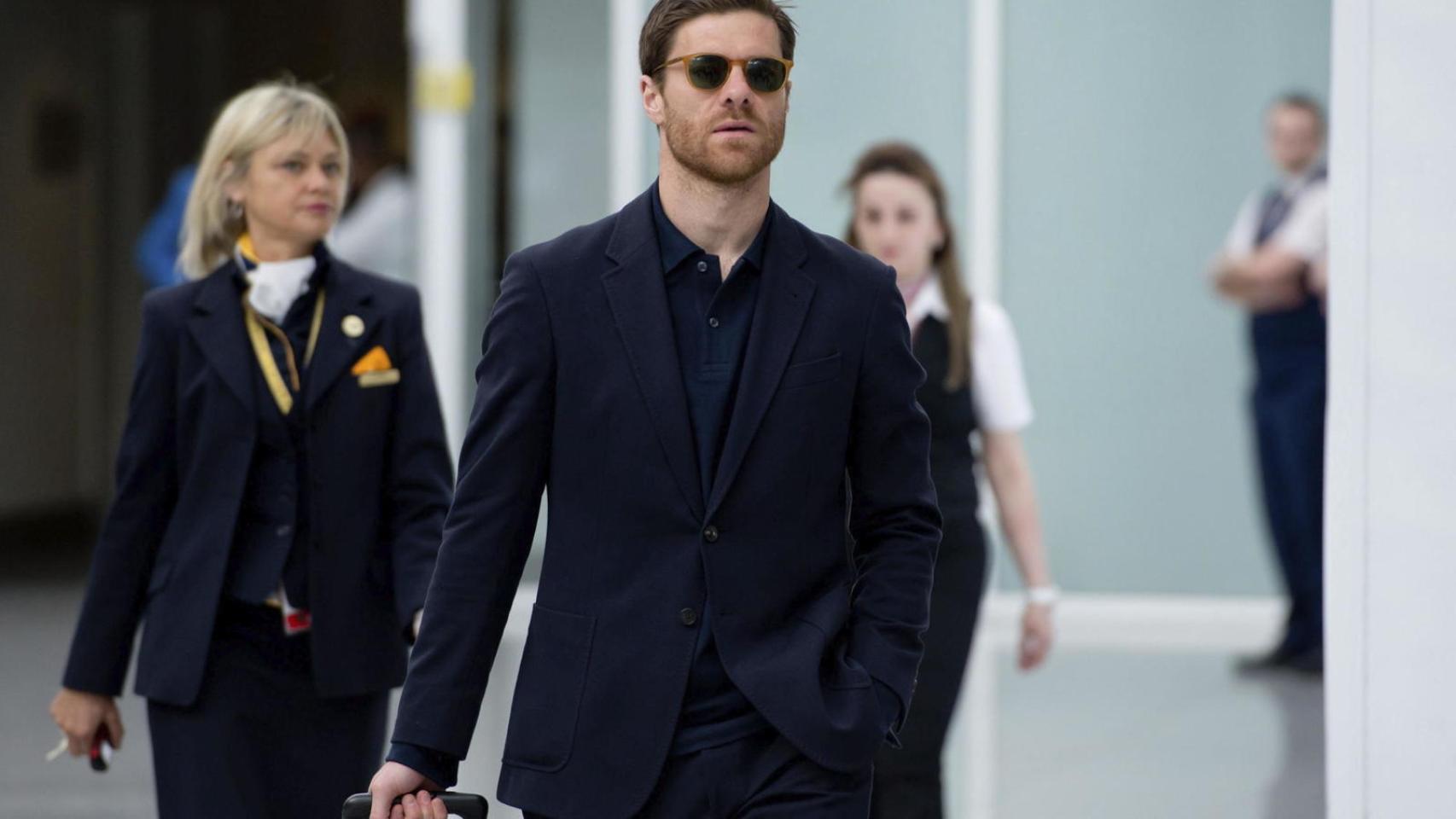 Xabi Alonso, durante un viaje con el Real Madrid.