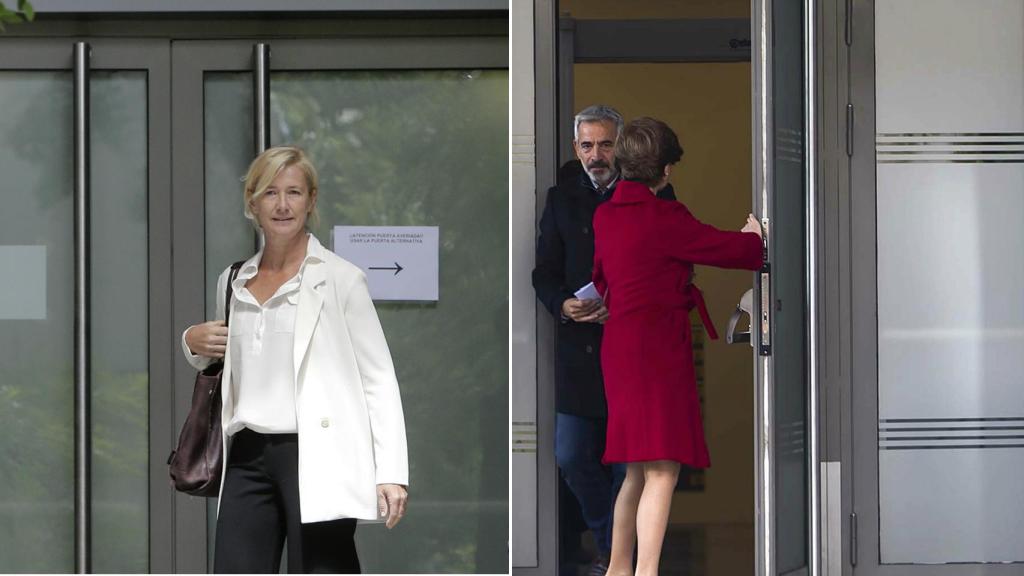 Ana Duato e Imanol Arias saliendo de los juzgados de la Audiencia Nacional el 15 de junio.