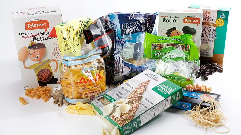 Una variedad de productos sin gluten.