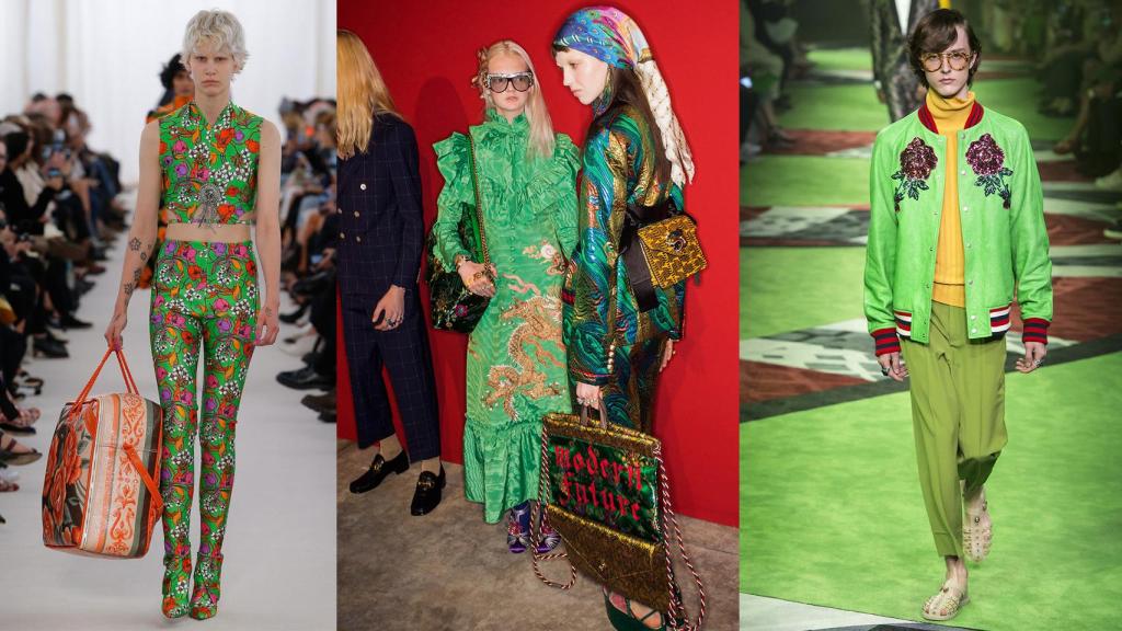 De izquierda a derecha: Balenciaga,  e imagen central y derecha,  Gucci.