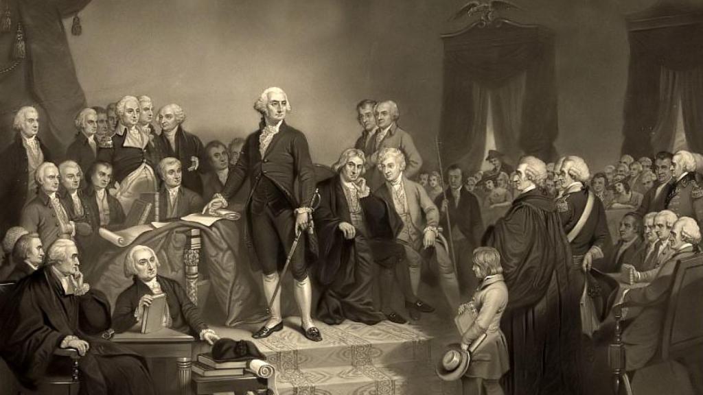 La segunda investidura de Washington, en 1793.