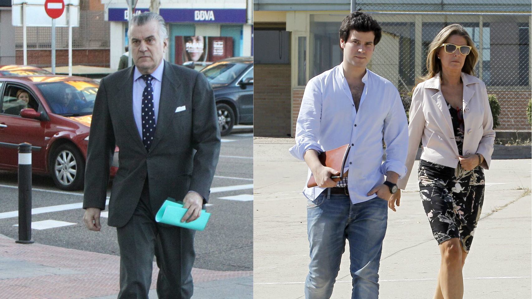 Luis Bárcenas, su hijo Willy, y Rosalía Iglesias