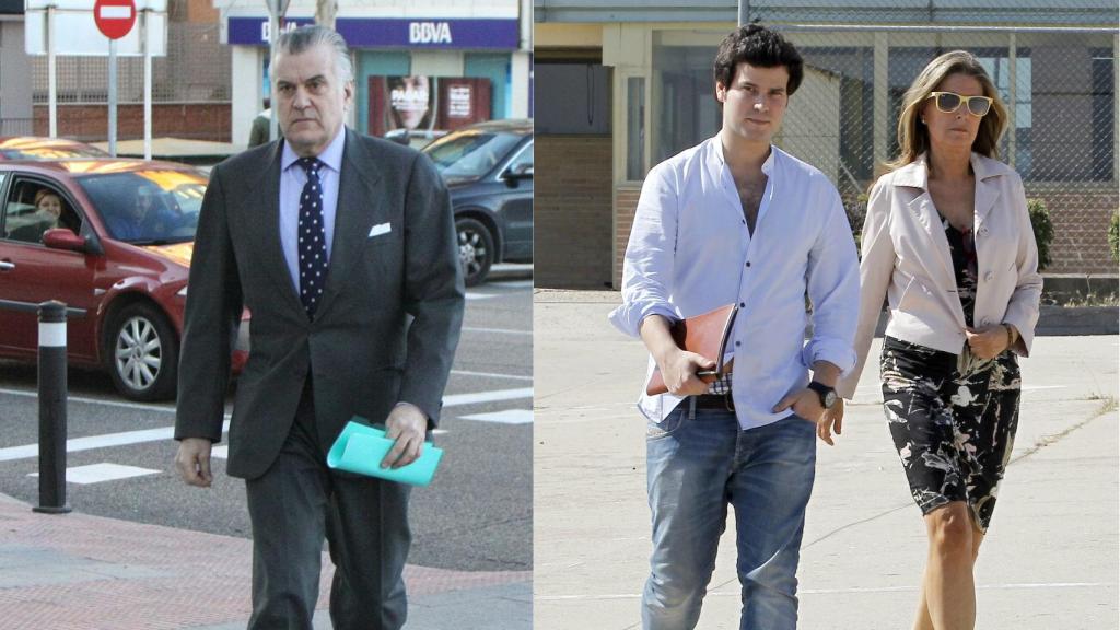 Luis Bárcenas, su hijo Willy, y Rosalía Iglesias