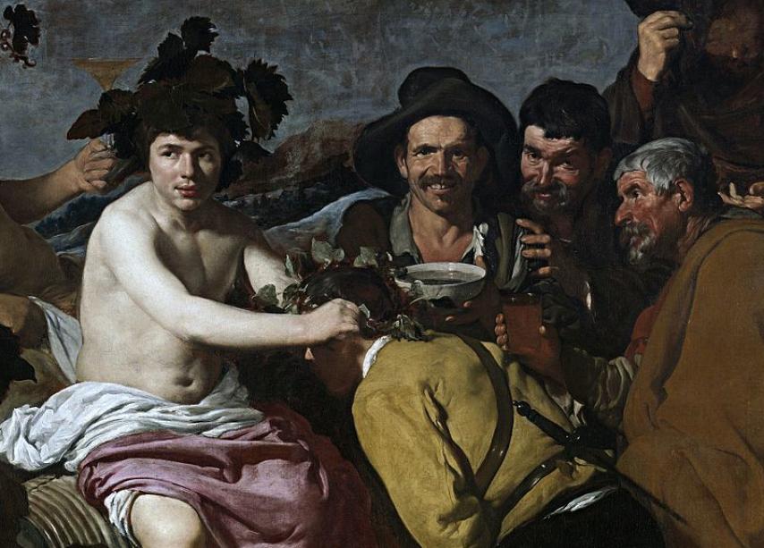 Baco, cómplice de la muerte de Penteo, despedazado por mujeres.