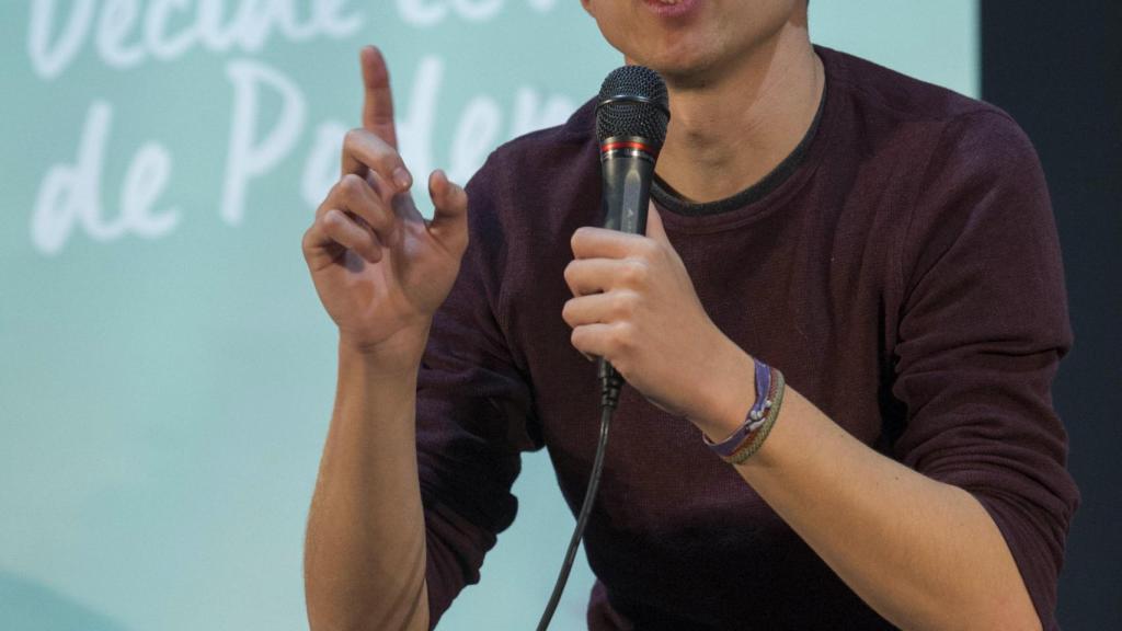 Errejón en uno de los actos por diferentes ciudades de España.