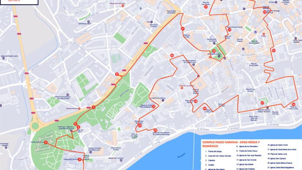 zamora ciudadanos rutas turisticas