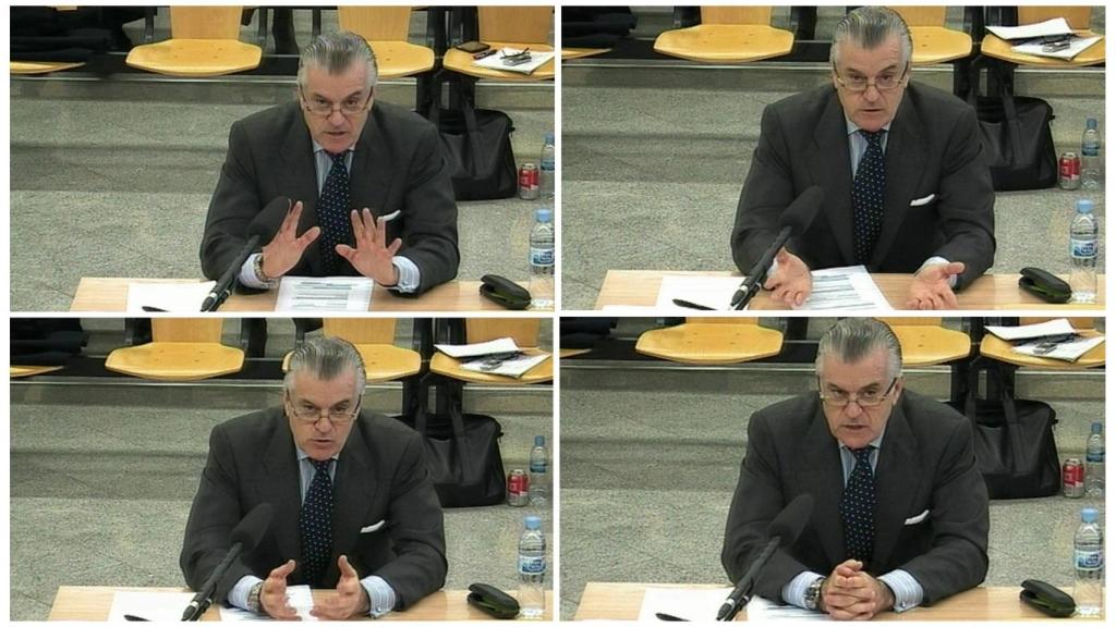 Luis Bárcenas durante su declaración en la Audiencia Nacional.