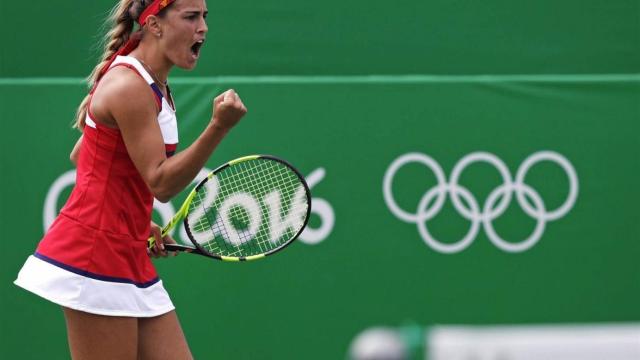 Mónica Puig, durante la final olípica de Río de Janeiro.
