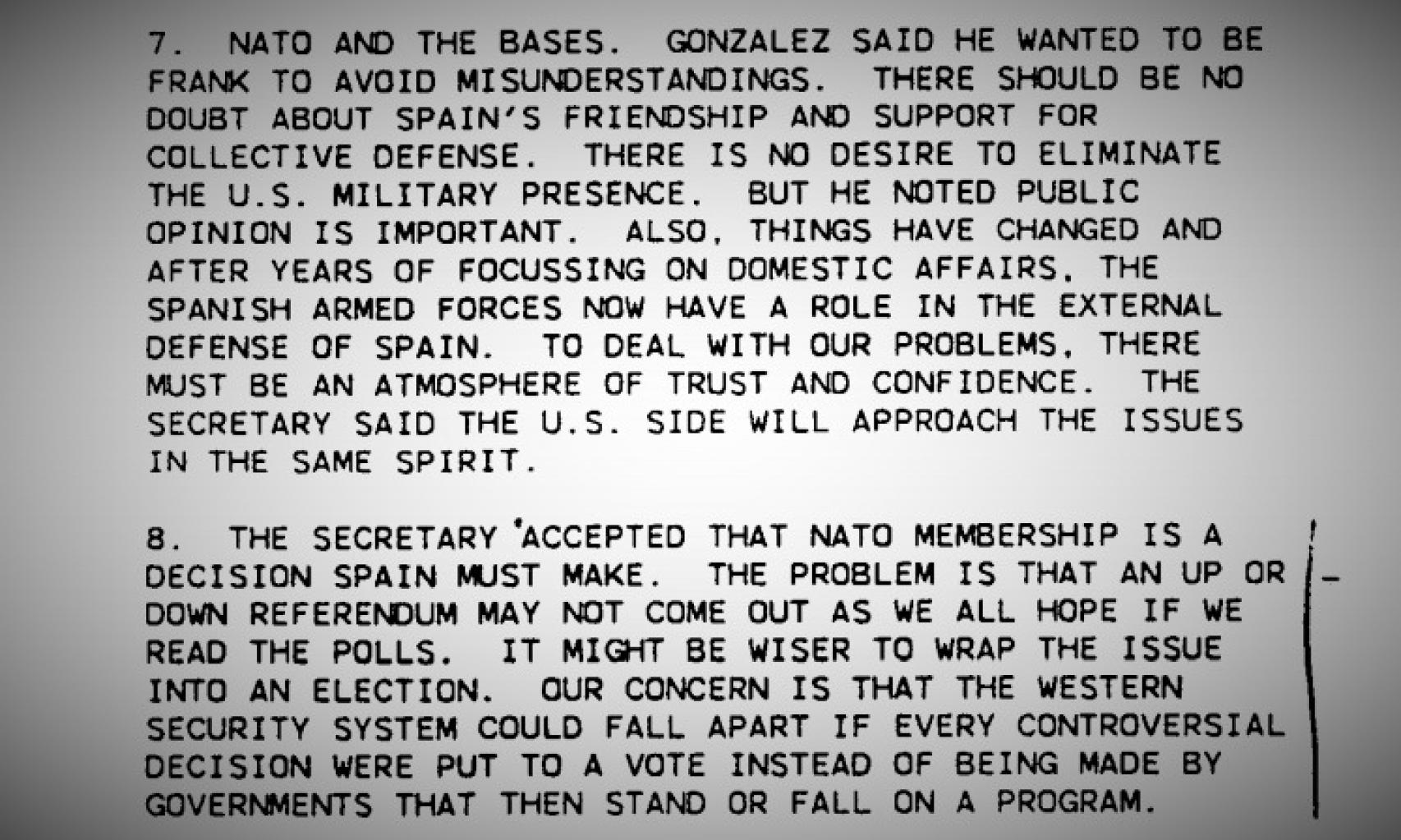 Extracto de los documentos de la CIA.