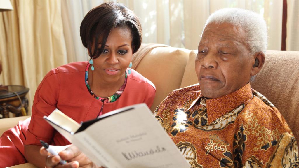 Obama con Nelson Mandela