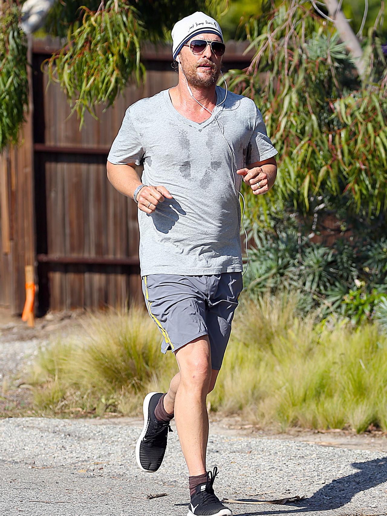 El actor practicando deporte en Los Ángeles.