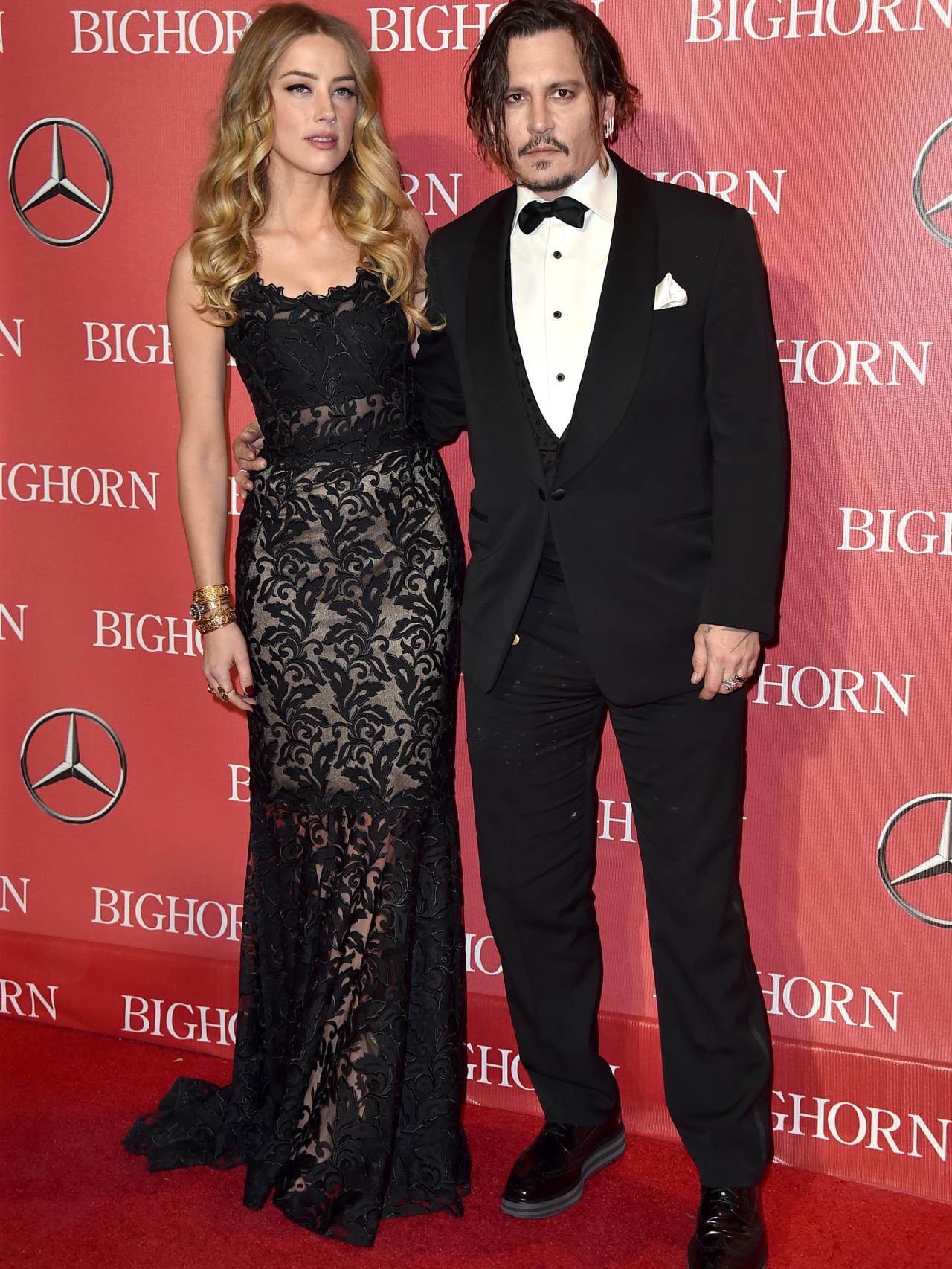 Amber Heard y Johnny Deep cuando eran pareja.