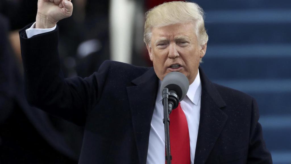 Trump, tras su discurso en el Capitolio.