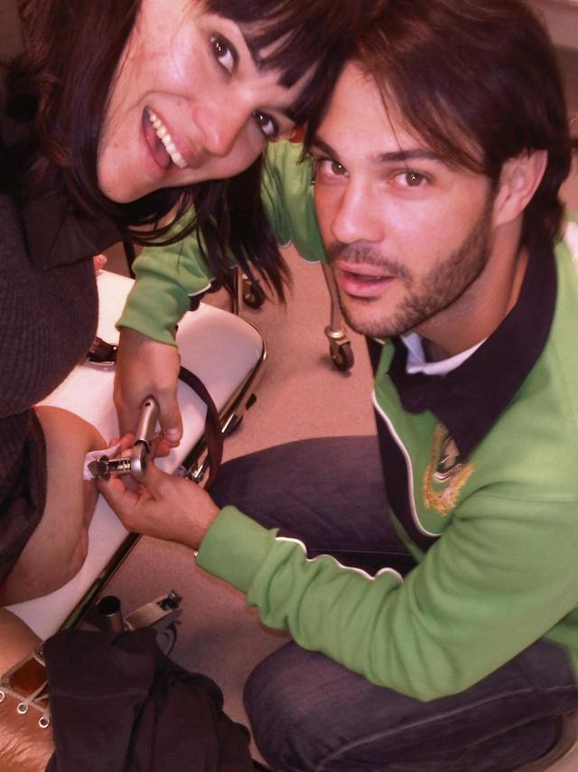 El matrimonio lleva con humor el momento del  torni cheking