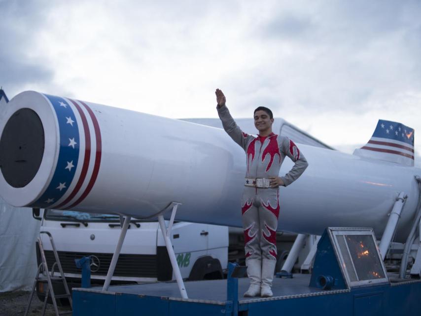 Uno de los espectáculos más esperados del circo Quirós es el del hombre bala.