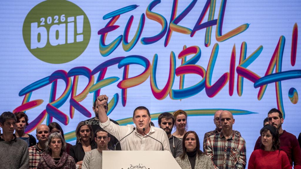 Arnaldo Otegi, durante el congreso de Sortu celebrado este sábado.