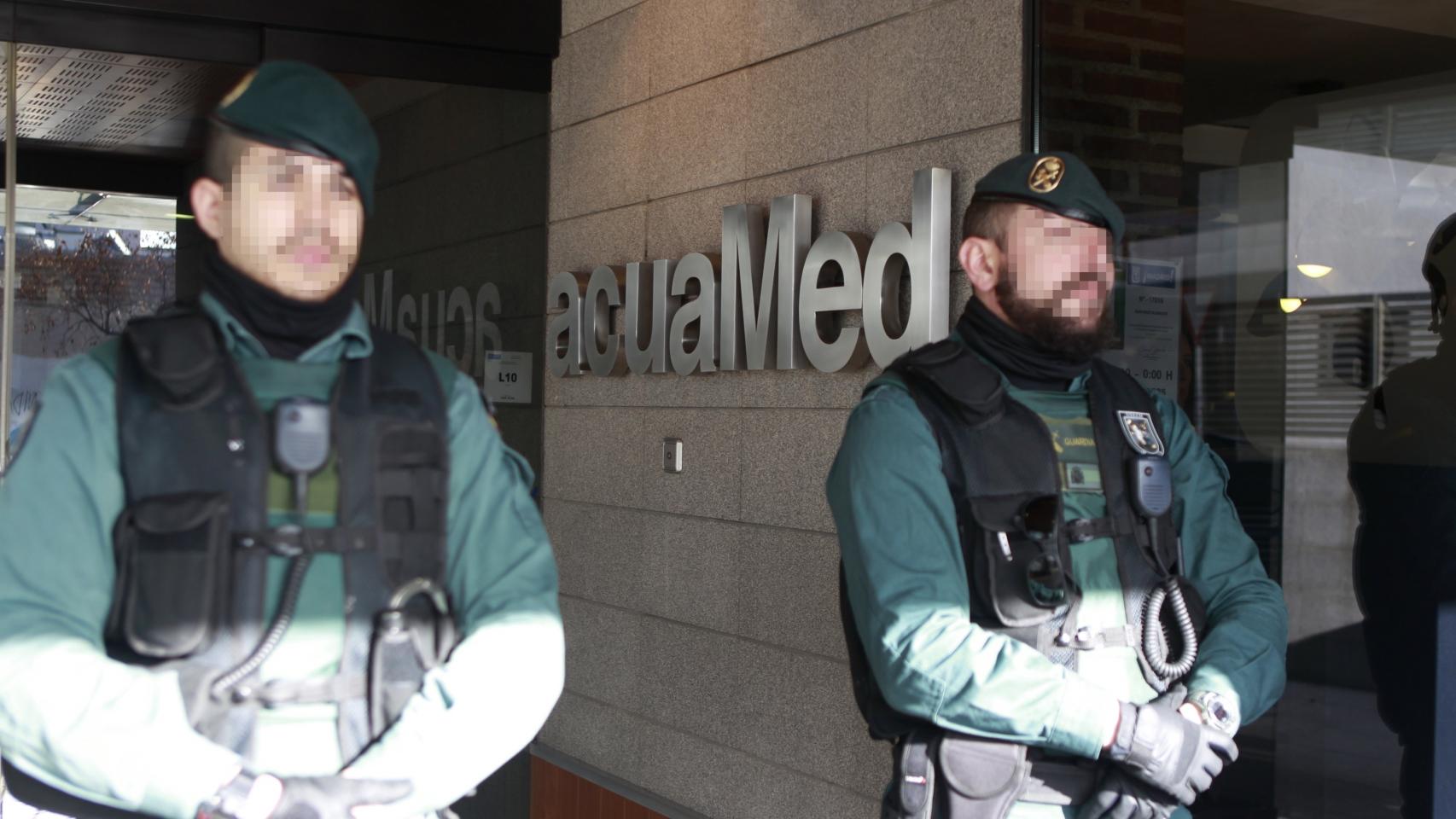 La sede central de Acuamed, registrada por la Guardia Civil en enero de 2016.