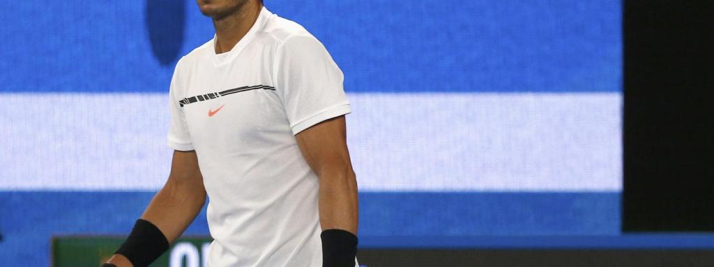 Rafa Nadal en octavos de final de Australia ante Gael Monfils.