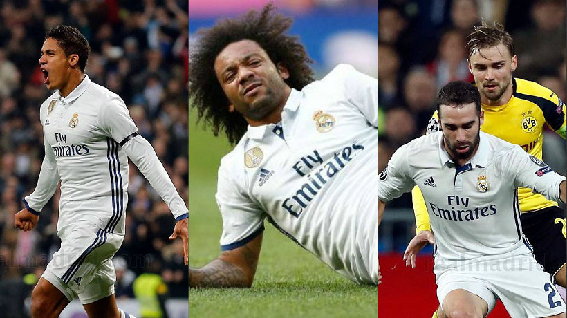 Varane, Marcelo y Dani Carvajal
