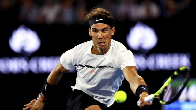 Nadal durante el partido ante Raonic.