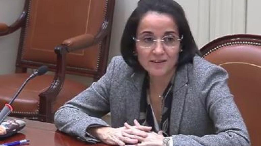 María Ángeles Parra, durante su entrevista en el Consejo del Poder Judicial.