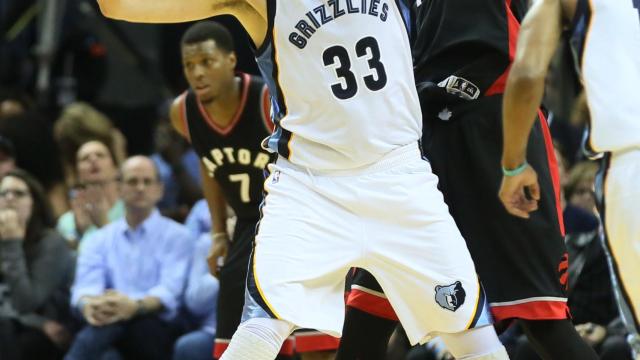 Marc Gasol durante su gran partido ante los Toronto Raptors.