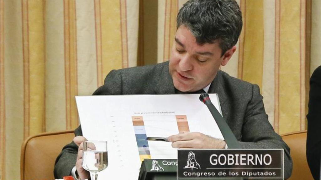 El ministro de Energía, Álvaro Nadal, durante su comparecencia en el Congreso.