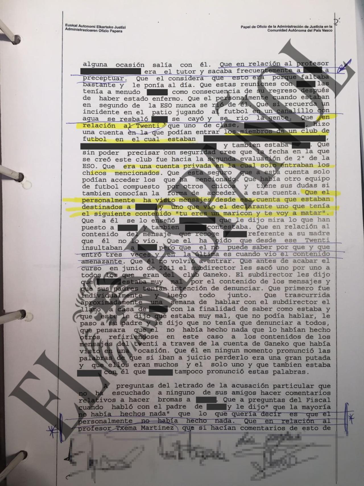 A Asier sus compañeros le acosaron por Tuenti.