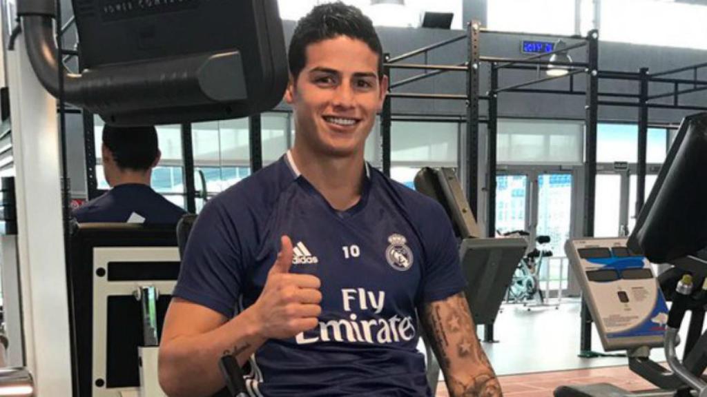 James en Valdebebas. Foto: @jamesrodriguez